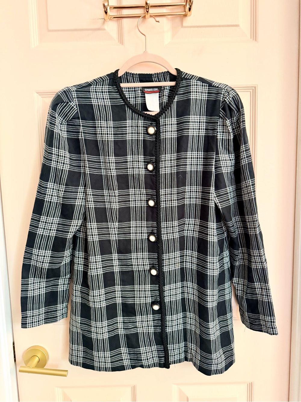 Vintage plaid separate issue jacket